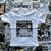 Bxoxo American Retro Casual Sexy Y2K Slim Women's Crop Tops Harajuku Hip Hop Grunge Rock Punk Chic Aesthetic O Neck White Short Sleeve